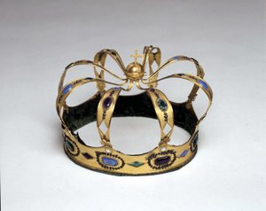 Kroon van Goud en Edelstenen van de Koning van Italië door Napoleon Bonaparte (1769 - 1821). Risorgimento Museum. Milaan