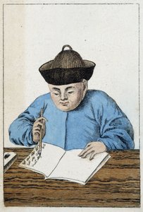 Dagelijks leven van de Chinezen: een Chinese schrijver. 19e eeuw door Unknown artist