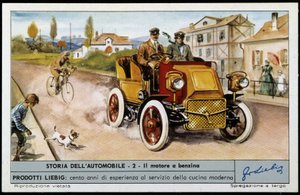 Daimler in 1897: 4 cilinders, 4-takt, 20 pk door Unknown artist