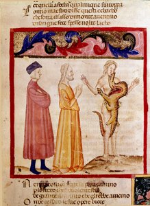 Dante en Vergilius ontmoeten de ziel van een zondaar