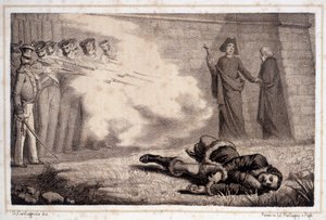 Dood van Murat (1767 - 1815) - in 