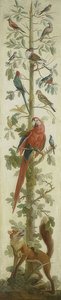 Decoratieve voorstelling met dieren door Unknown