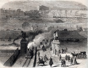 Sloop van de Trocadero in Parijs in 1866 - Sloop van de Trocadero in Parijs in 1866 door Unknown artist