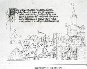 Vernietiging van Béziers door Unknown artist