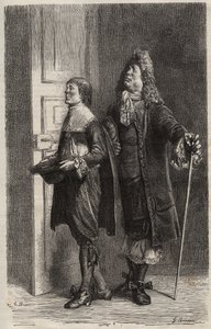 Diafoirus père et fils - gravure voor 