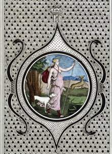 Diane (Artemis) jageres. 19e-eeuwse gravure door Unknown artist