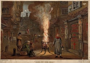 De grote Londense pest, 1665 door Unknown