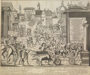 De grote pest van Milaan in 1630 door Unknown