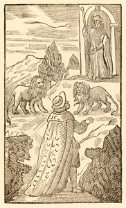 Moeilijkheid is achter, angst is voor uit The Pilgrims Progress From This World, To That Which Is To Come door John Bunyan door Unknown