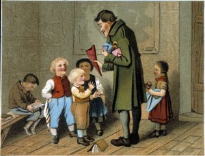 Uitreiking van prijzen op school door Unknown artist