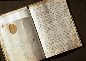 Dubbele pagina van Medicea Sidera of Pianeti Medicei (manuscript door Galileo Galilei) door Unknown artist