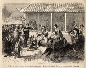 Dr. Joubert geeft consultaties in Se-Mao (Se Mao) (China), na het genezen van een ernstig gewonde soldaat, valt de hele bevolking van de stad de binnenplaats van de woning van het verkenningsteam binnen in de hoop op behandeling, de meesten van hen lijden 