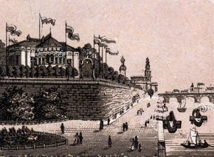 Dresden, Duitsland: uitzicht op het Belvedere