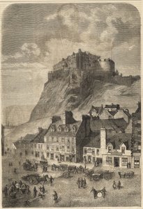 Kasteel van Edinburgh - Kasteel van Edinburgh in Schotland - 1864 door Unknown artist