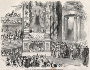 Elisabeth Rachel Felix, bekend als Mademoiselle Rachel (1821-1858), Franse tragedienne, voor Napoleon III in het Théâtre Français in 1852 - Op de vooravond van de proclamatie van het Tweede Keizerrijk verklaarde Rachel op 22 oktober 1852 in het Théâtre Fra door Unknown artist