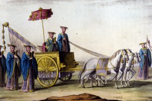 Keizer van de Ming-dynastie op zijn wagen - in 