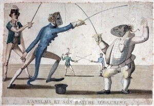 Engels en zijn schermmeester - 19e eeuw