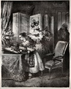 Gravure uit de 19e eeuw voor de roman van Madame Cottin (Sophie Cottin Rostand) 