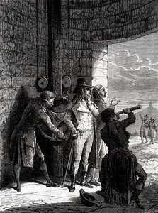 Experiment van de Chappe telegraaf uitgevoerd op 12 juli 1793, van Ménilmontant naar Saint-Martin-du-Tertre voor de commissarissen van de Conventie - in 