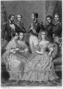 Familie van Orléans - gravure in 