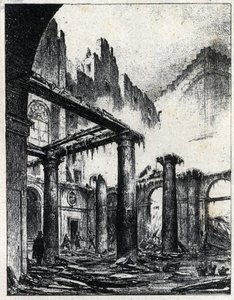 Brand van het Italiaanse Theater in Parijs in 1838 door Unknown artist