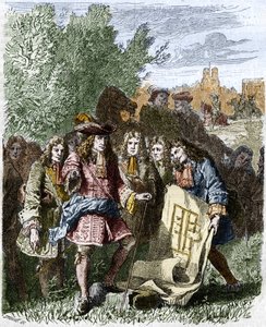 Stichting van Les Invalides door koning Lodewijk XIV in 1670 door Unknown artist