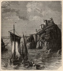 Fort de Bertheaume - Plougonvelin - Finistere - gravure in 