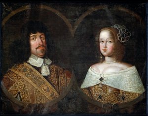 Frederik III van Denemarken en zijn vrouw Sofia Amalia van Brunswijk-Lüneburg, ca. 1643 door Unknown artist