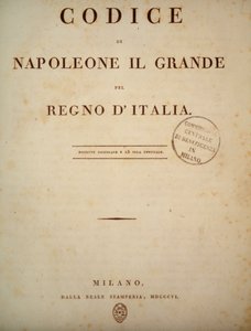 Frontispice van de Code Napoleon. in 1806