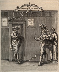 Frontispice van The Comedy of Comedians, Poem of New Invention door Georges de Scudery - 1635