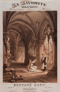 Frontispice van La favorite, opera van Gaetano Donizetti door Unknown artist