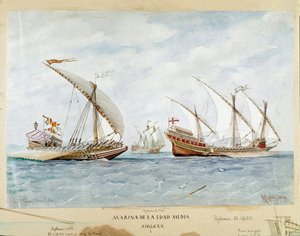 Galei en galeon uit de 15e eeuw