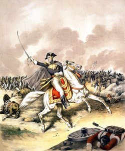 Generaal Andrew Jackson (1767 - 1845) bij de Slag om New Orleans in 1812