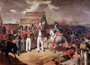 Generaal Antonio Lopez de Santa Anna (1794-1876) Mexicaans militair en politicus tijdens de slag tegen de Spanjaarden in Tampico door Unknown artist