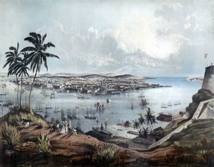 Algemeen uitzicht op Havana (La Habana, Cuba) in 1850. door Unknown artist