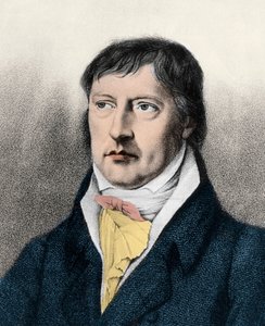 Georg Wilhelm Friedrich Hegel (1770-1831) Engelse filosoof, gravure ca. 1825 door Unknown artist
