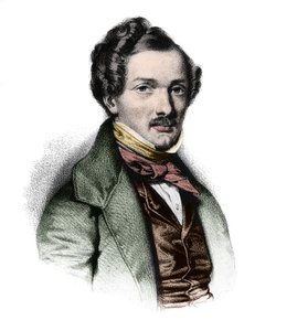 Gilbert Duprez (1806 - 1896), Franse tenor - Portret van de Franse tenor Gilbert Louis Duprez (1806 - 1896)