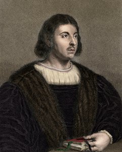 Giovanni Boccaccio 1313-1375 (gravure) door Unknown artist