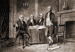Gouverneur Morris (1752-1816), met Adams, Hamilton en Jefferson