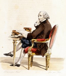 Guillaume Chretien (Guillaume-Chretien) door Lamoignon de Malesherbes (1721-1794). Franse politicus. Gravure uit 1838 door Unknown artist