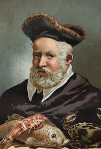 Guillaume Rondelet natuuronderzoeker en Franse geneeskunde. 1507-1566. naar La Ciencia y sus Hombres door Louis Figuier. Barcelona 1881 door Unknown artist