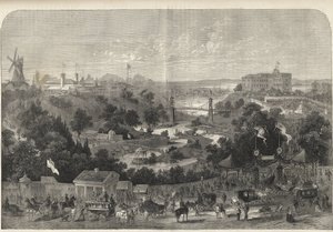 Hamburg - Duitsland - Tuinbouwtentoonstelling 1869 - Hamburg - het park van de Internationale Tuinbouwtentoonstelling door Unknown artist