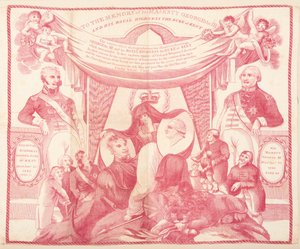 Zakdoek ter herdenking van George III en Edward, Hertog van Kent