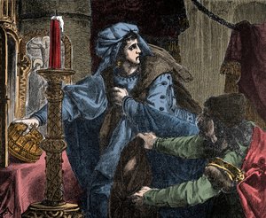 Helene Kottanner (Kottanerin, Kottannerin) (1439-1440) steelt de koninklijke kroon van St. Stephen (Heilige Hongaarse Kroon) in 1440