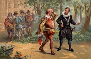 Hendrik IV koning van Frankrijk en Hendrik van Lotharingen, hertog van Mayenne en Aiguillon (1578-1621) door Unknown artist