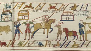 Hier is Wadard, Tapijt van Bayeux (wol borduurwerk op linnen) door Unknown artist