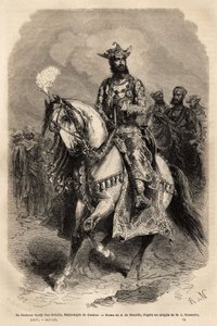 Zijne Hoogheid Syadji Rao Scindia (1846-1886), Maharadja van Gwalior (het huidige Madhya Pradesh). Gravure ter illustratie van l