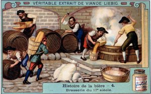 Geschiedenis van bier: brouwerij in de 18e eeuw - Liebig reclame sticker