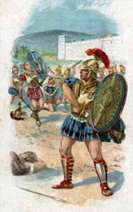 Geschiedenis van het leven van Achilles, legendarische held van de Trojaanse Oorlog: Patroclus krijgt toestemming van Achilles om de Grieken te redden door zijn wapens te dragen. Hij wordt gedood door Hector, die de wapens van Achilles als buit neemt. Chro
