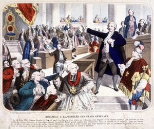 Honoré Gabriel Riqueti, Graaf van Mirabeau (1749-1791) bij de vergadering van de États Généraux: 